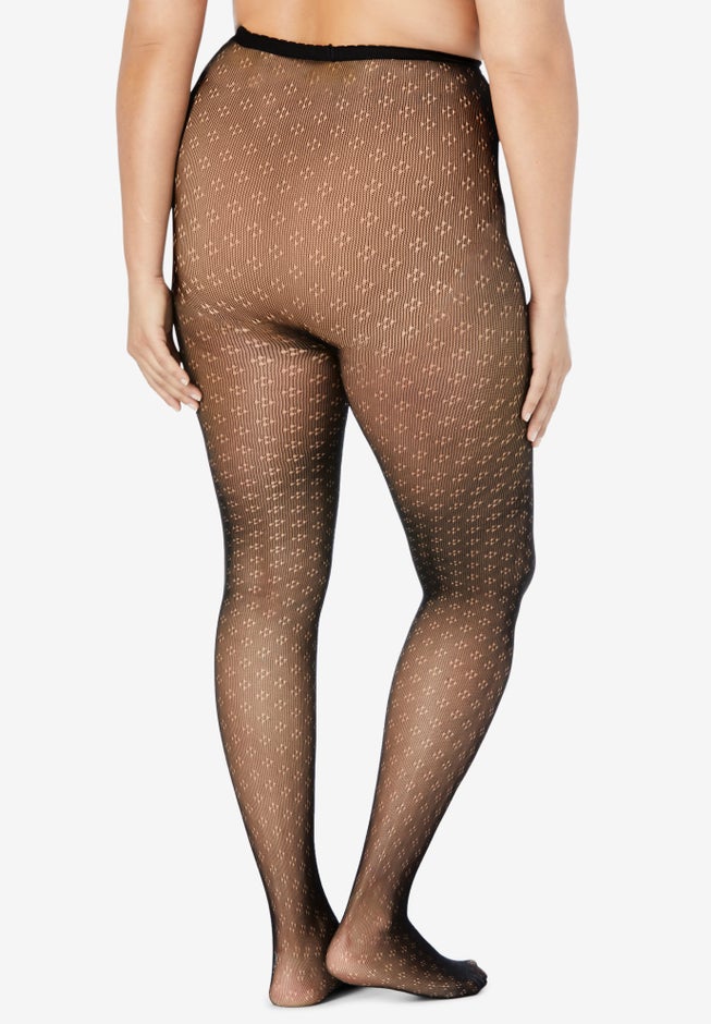 Embroidered Tights by Comfort Choice image number 1