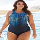 High-Neck One Piece image number null