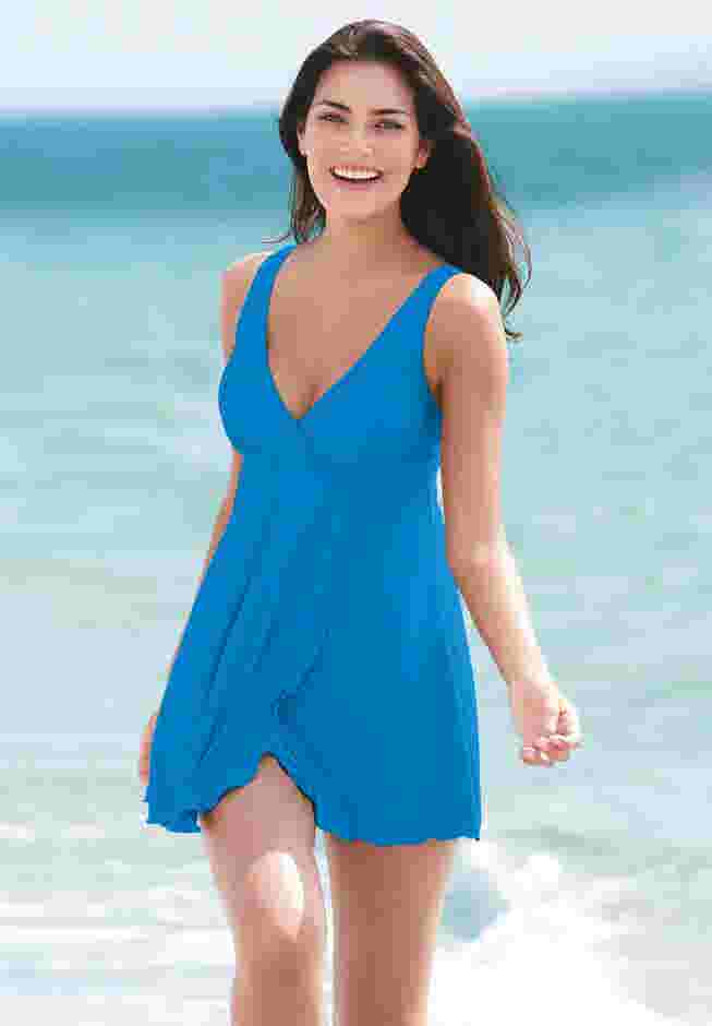 Surplice Swim Dress image number 0