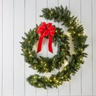 24" Pre-Lit Canadian Pine Arrow Tip Wreath image number null