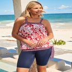 Blouson Tankini Top with Adjustable Straps image number null