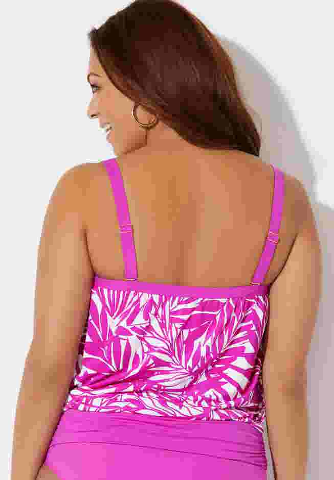 Bandeau Blouson Tankini Top image number 6