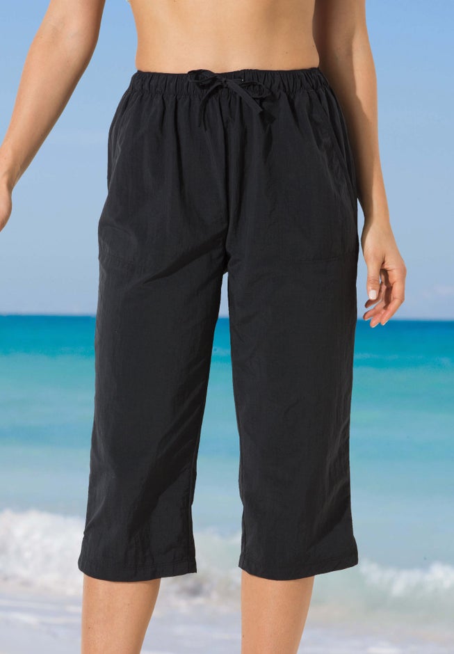 Taslon® Cover Up Capri Pant image number 4