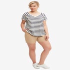 Rounded V-neck Tee image number null