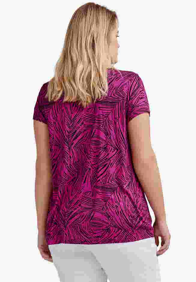 Printed cap sleeve tee image number 1