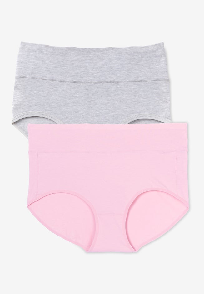 Cotton Spandex Comfort Waist Brief 2-Pack image number 0
