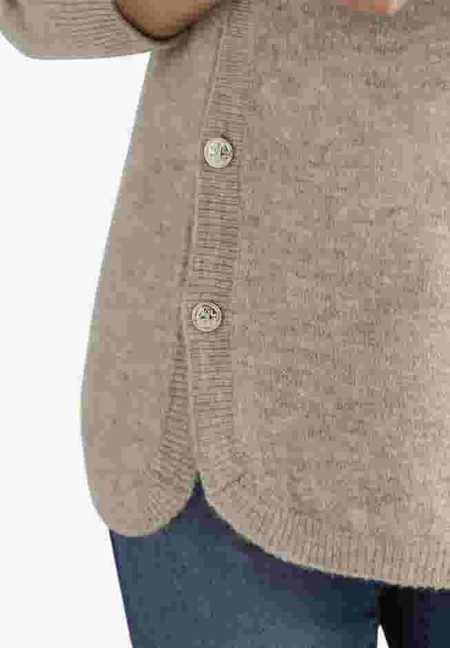 Button Trim Pullover Sweater image number 2
