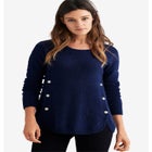 Button Trim Pullover Sweater image number null