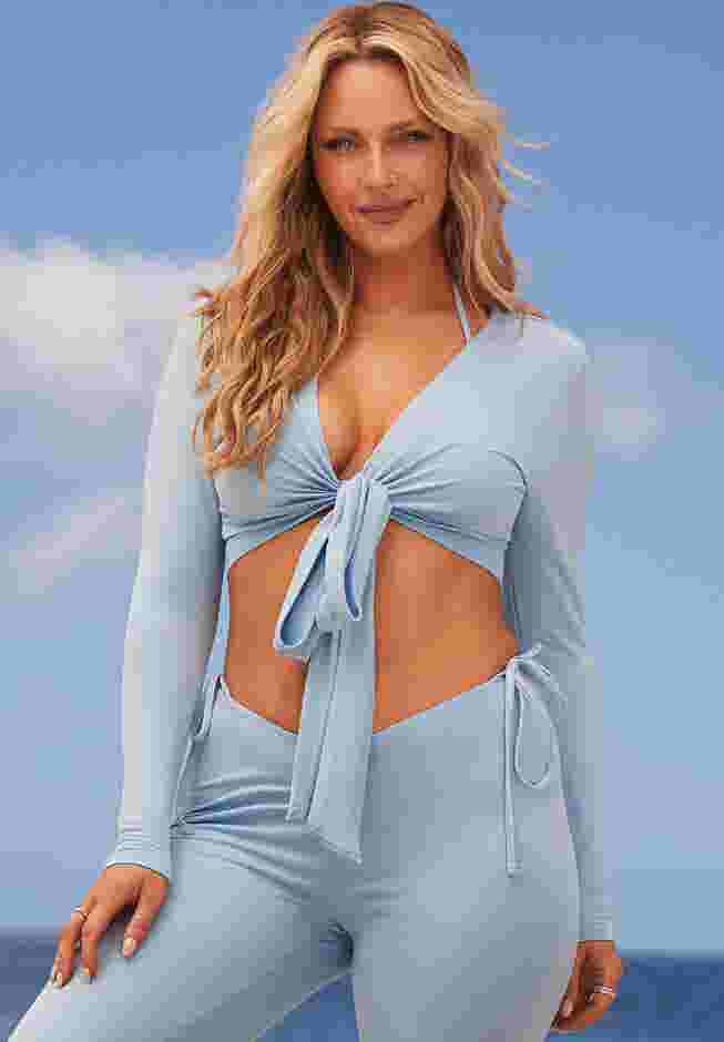 The '70s Tie Front Top image number 0