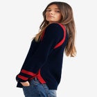 Side Stripe Mockneck Sweater image number null