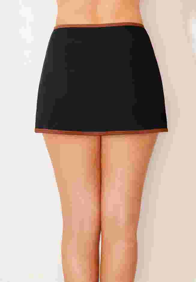 High-Waist Peekaboo Shimmer Swim Skirt image number 1