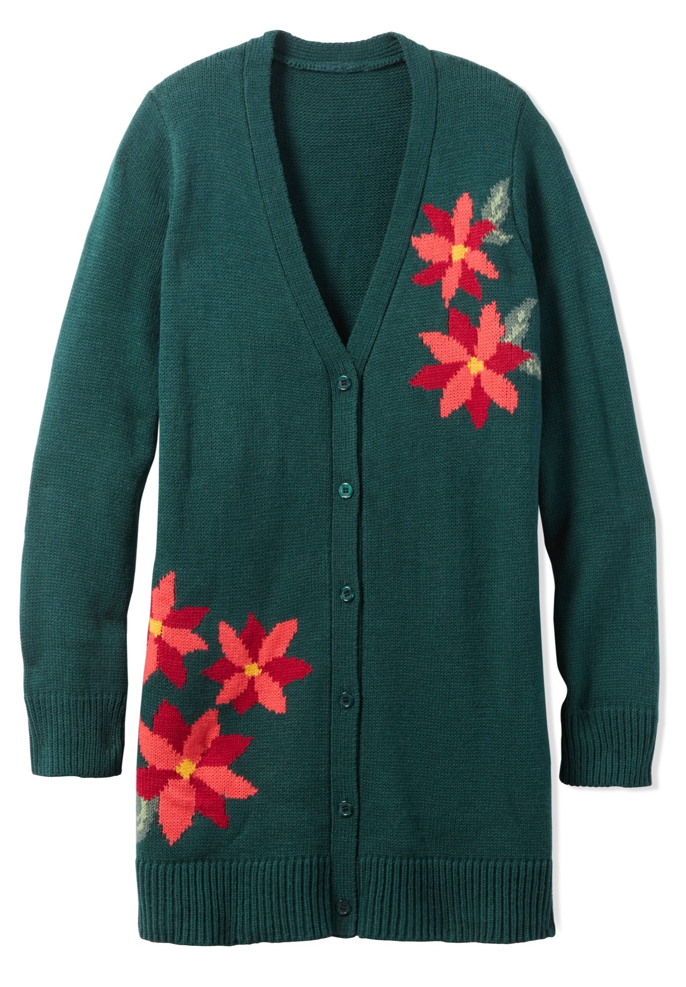 Holiday Motif Cardigan Sweater image number 3