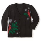 Holiday Motif Cardigan Sweater image number null