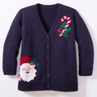 Holiday Motif Cardigan Sweater image number null