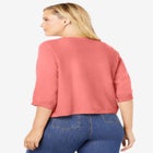 Rib Trim Cardigan Shrug image number null