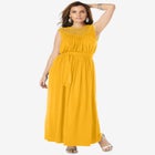 Crochet Yoke Maxi Dress image number null