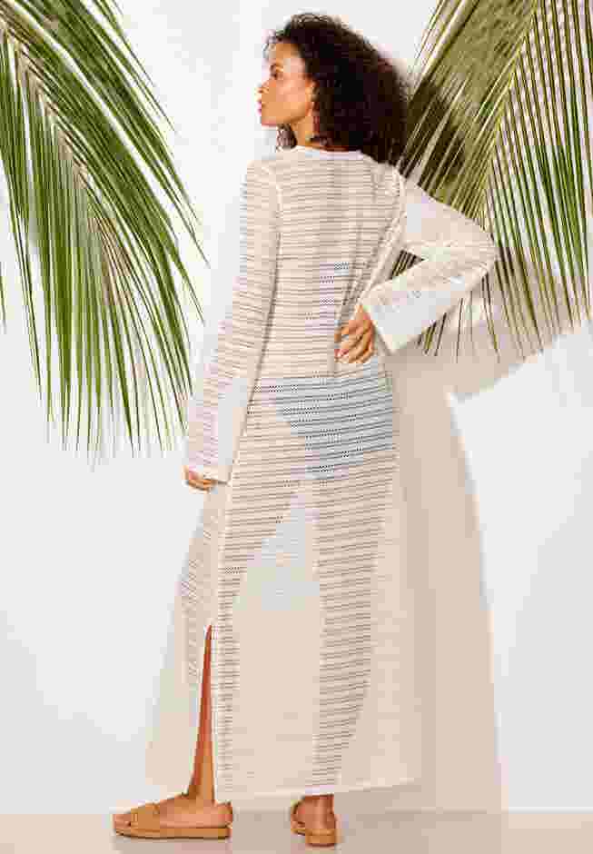 Lightweight Crochet V-Neck Dress Cover Up image number 1
