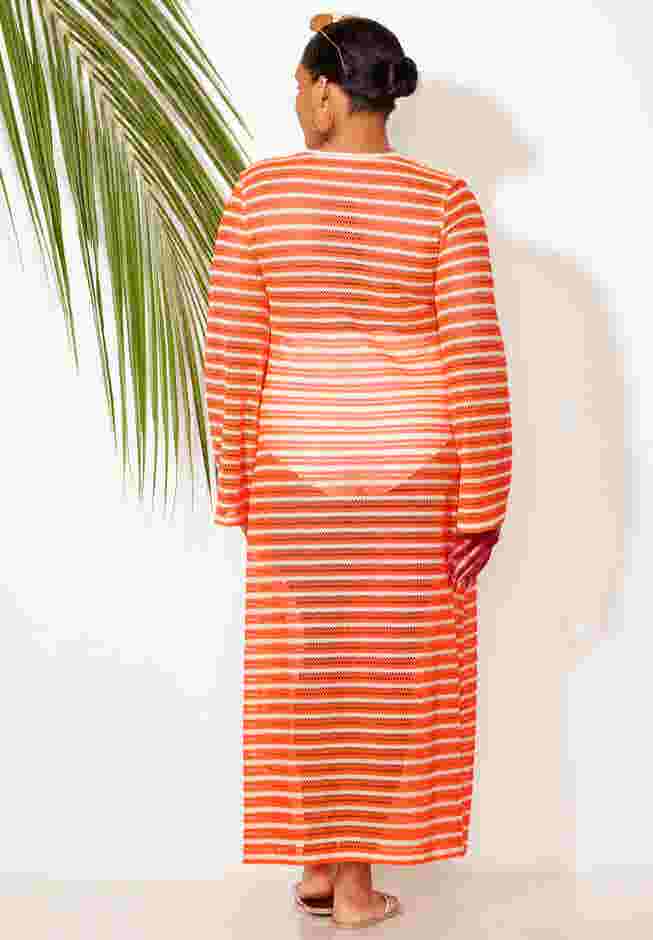 Lightweight Crochet V-Neck Dress Cover Up image number 1
