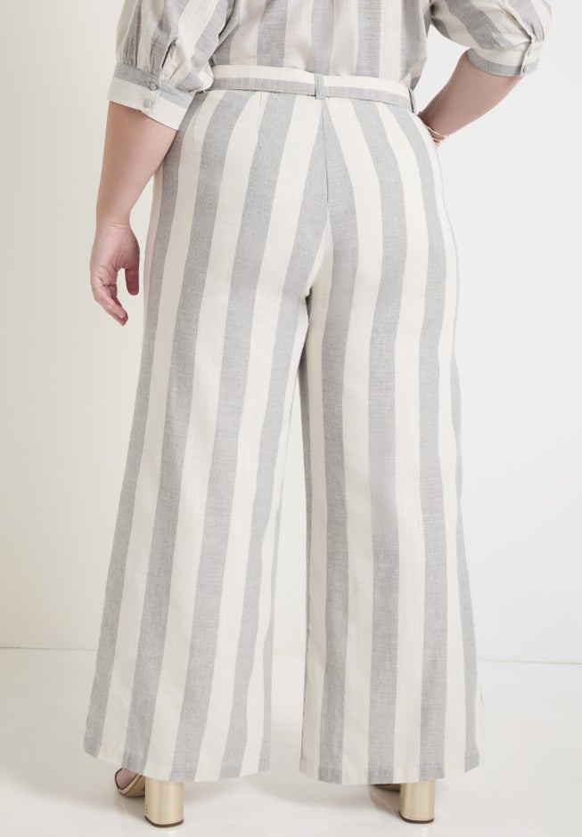 Curvie Fit High-Waisted Wide-Leg Linen Pant image number 1
