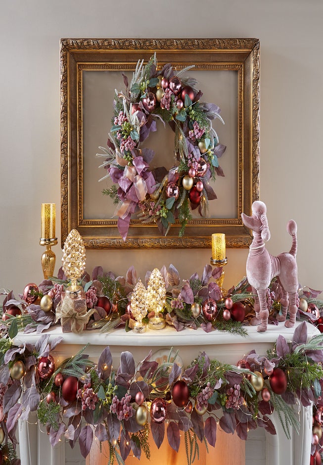 6’ Blush Christmas Garland image number 1