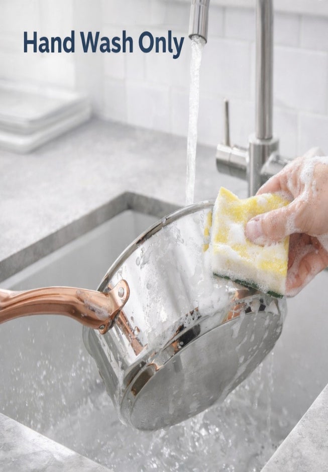 18-PC. Copper Accent Stainless Steel Cookware Set image number 5