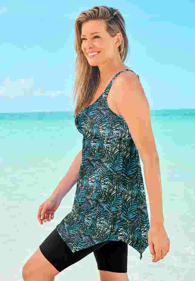 Longer-Length Tankini Top image number 2