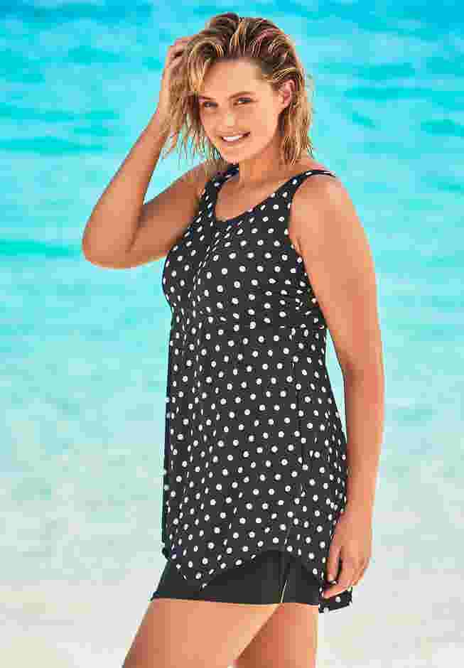 Longer-Length Tankini Top image number 2