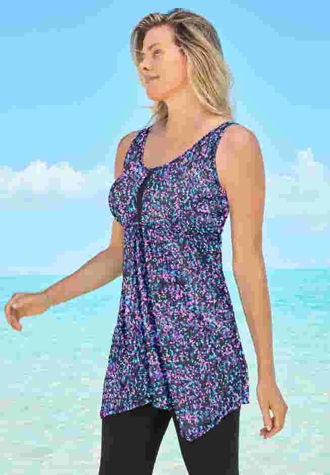 Longer-Length Tankini Top image number 2