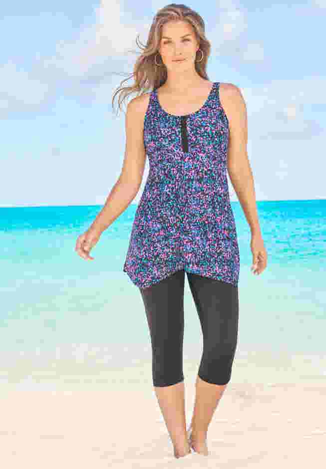 Longer-Length Tankini Top image number 0