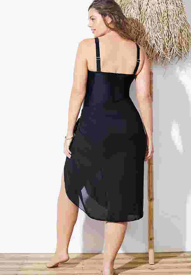Black Sarong Swimsuit Cover Up image number 1