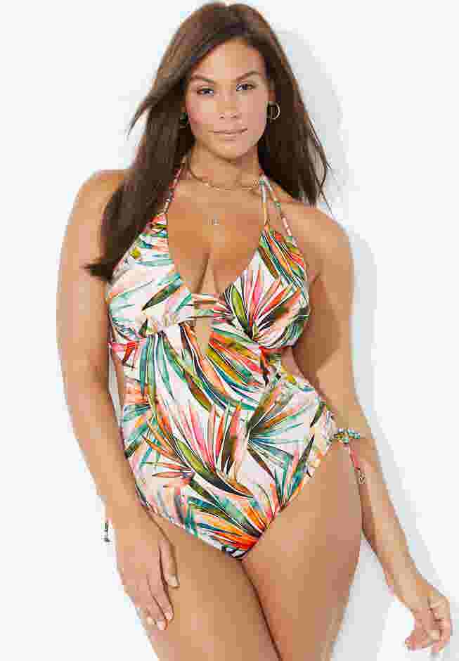 Halter Cutout One Piece image number 4
