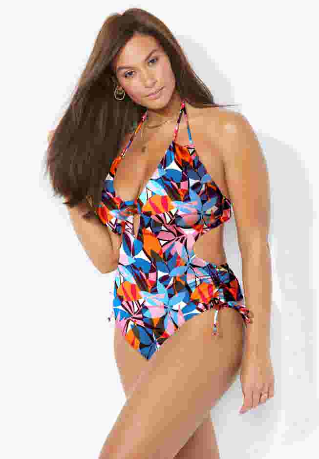 Halter Cutout One Piece image number 2