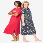 2-Pack Long Henley Sleepshirt  image number null