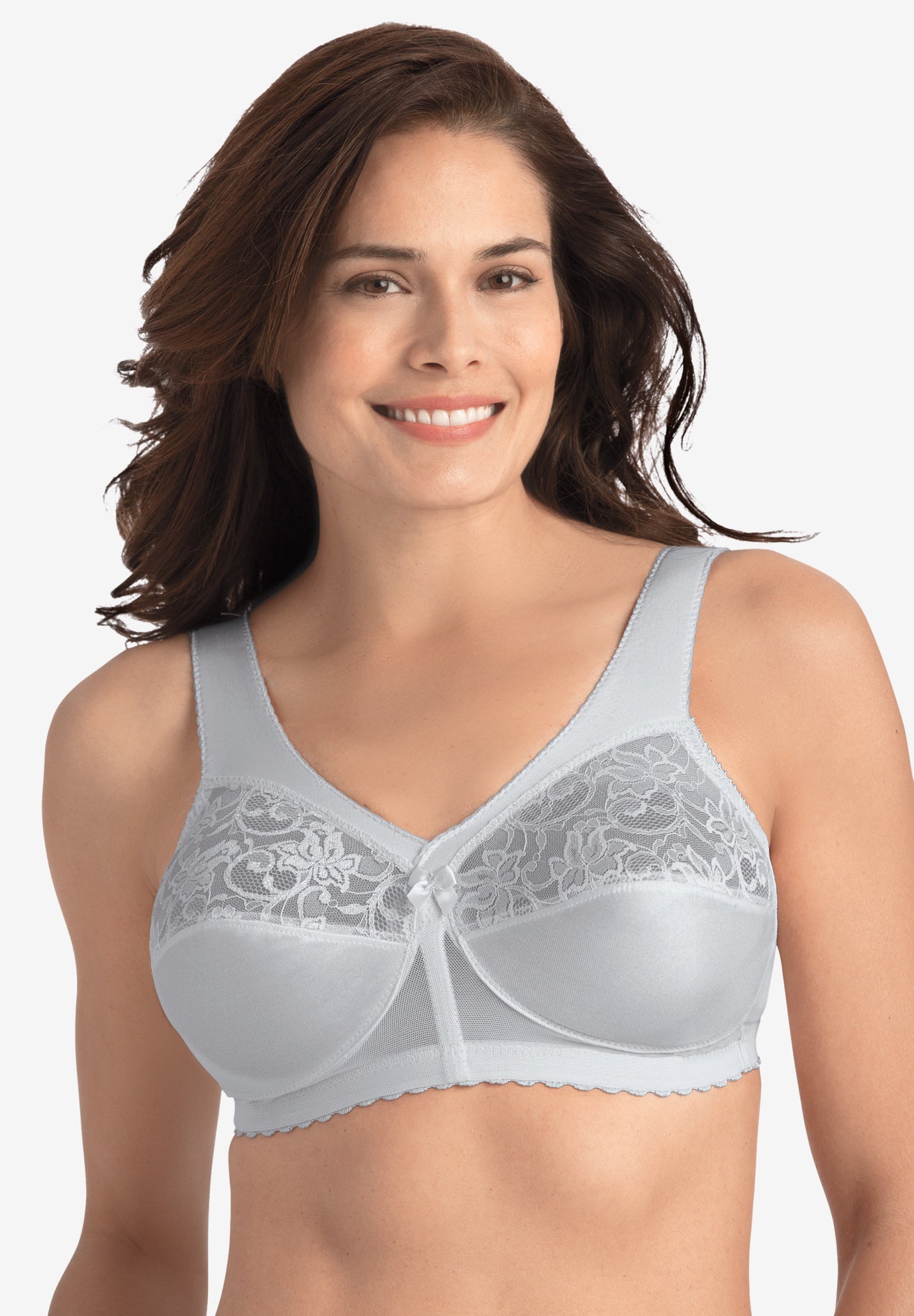 Glamorise&reg; Magic Lift&reg; Support Wireless Lace-Trimmed Bra 1000 image number 0
