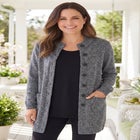 Marled Jacket Duster Sweater image number null