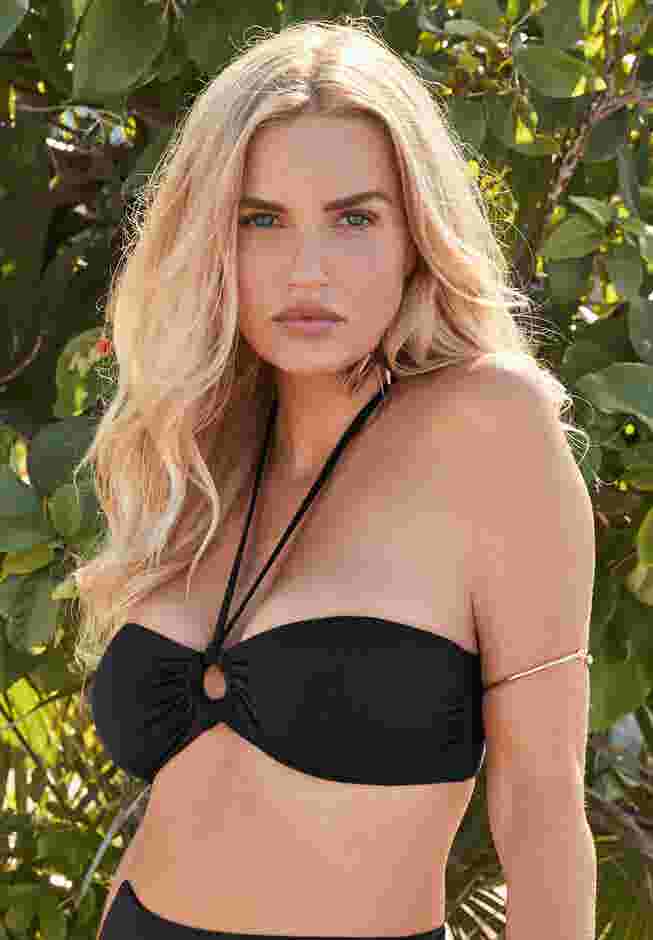 Ruched Ring Bandeau Bikini Top image number 0