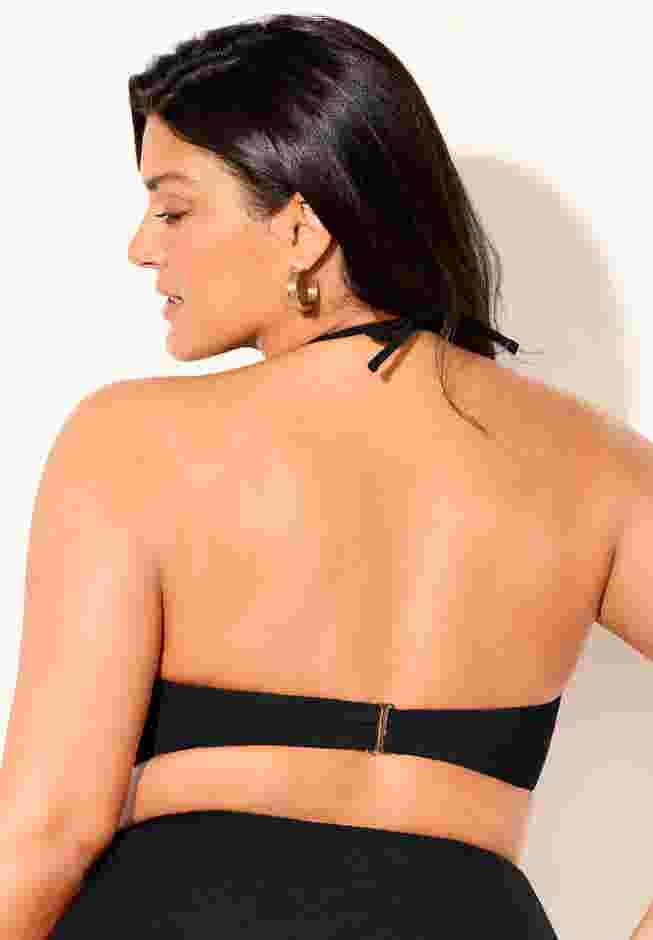 Ruched Ring Bandeau Bikini Top image number 1