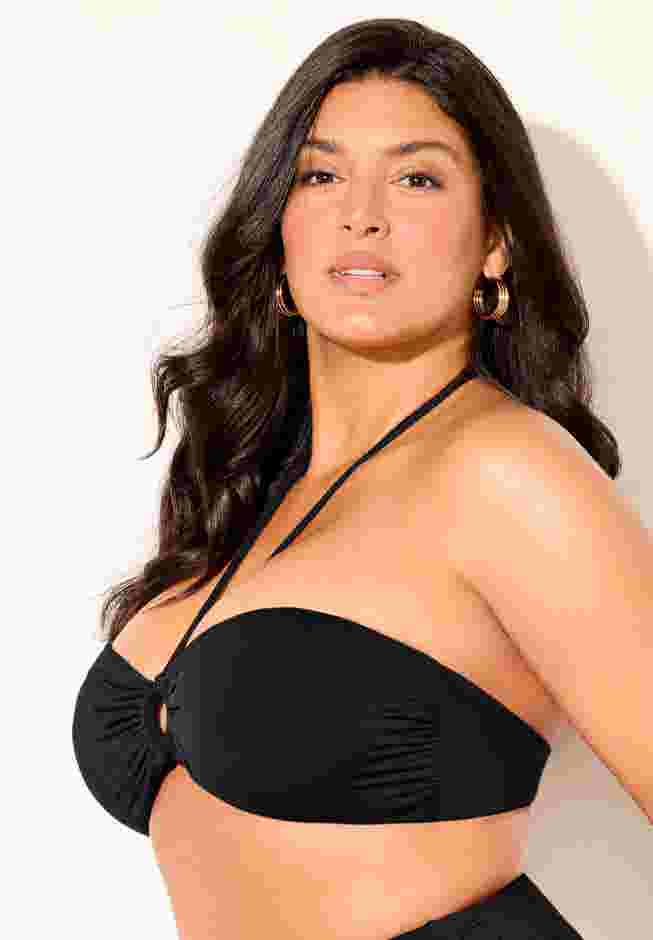 Ruched Ring Bandeau Bikini Top image number 2