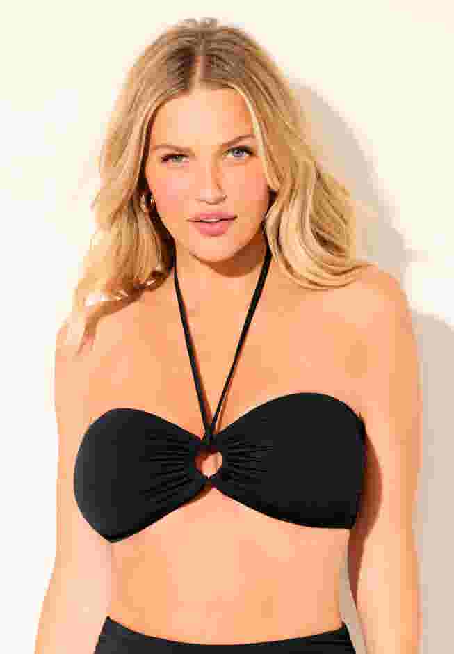 Ruched Ring Bandeau Bikini Top image number 6