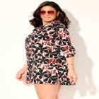 Oversized Buttondown Lounge Cover Up Shirt image number null