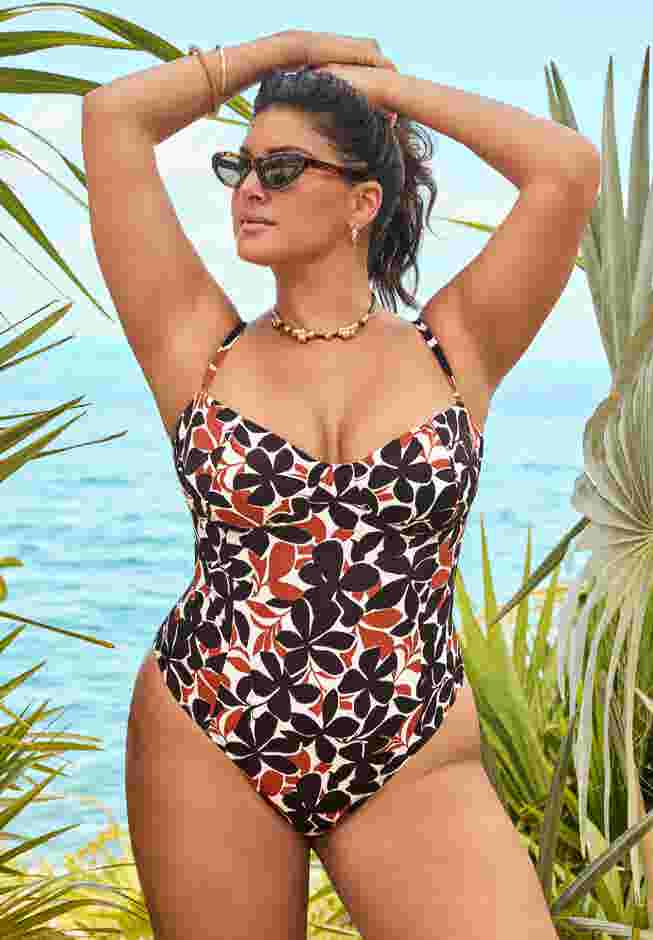 Princess Seam Underwire One Piece Swimsuit image number 0