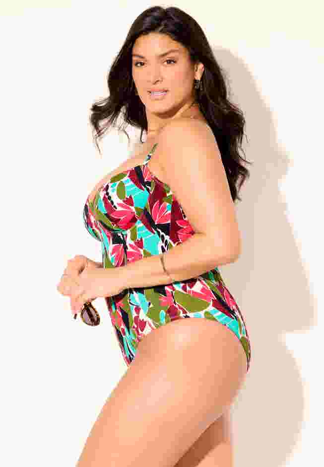 Princess Seam Underwire One Piece Swimsuit image number 2