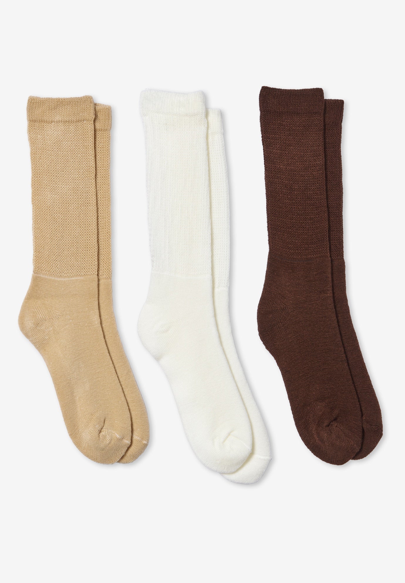 Diabetic Ultra Plush Crew Socks 3-Pack image number 0