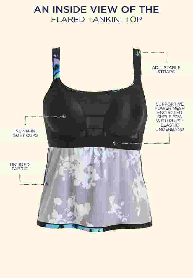Flared Tankini Top image number 2