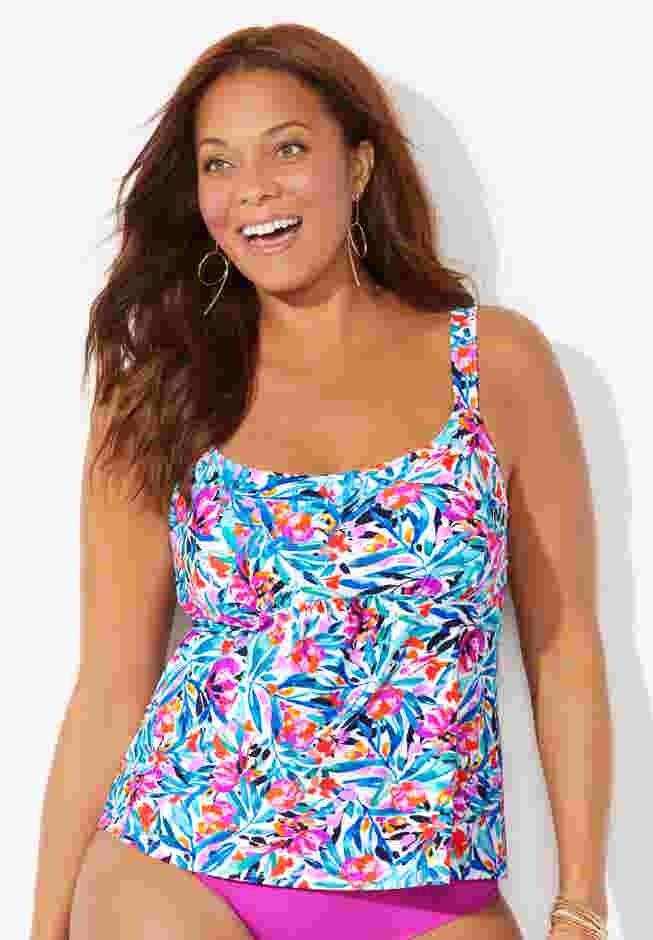 Flared Tankini Top image number 0
