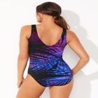 Chlorine Resistant Square Neck Tank One Piece Swimsuit image number null
