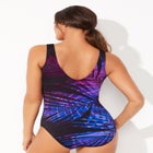 Chlorine Resistant Square Neck Tank One Piece Swimsuit image number null