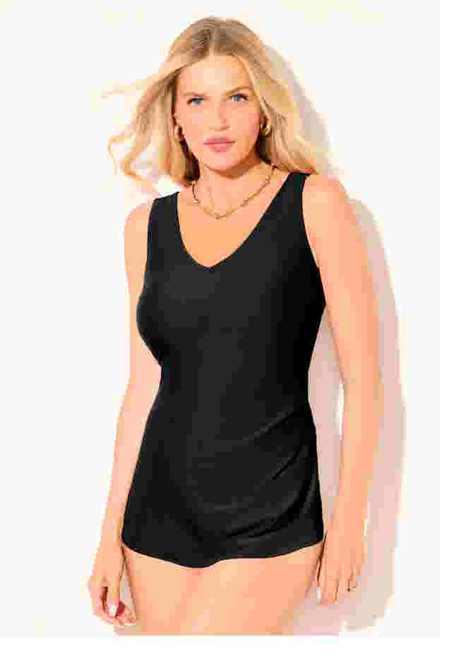 Sarong Front One Piece Swimsuit image number 4