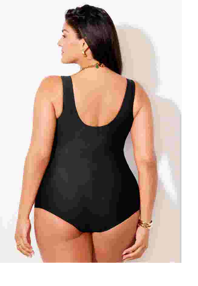 Sarong Front One Piece Swimsuit image number 6