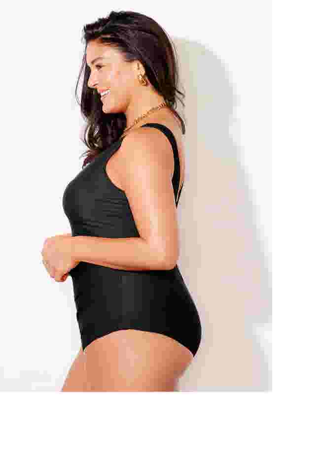 Sarong Front One Piece Swimsuit image number 7